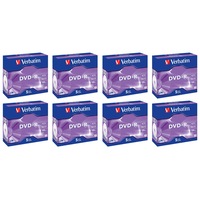 8x 5PK Verbatim DVD+R 4.7GB 16x/120min Blank Discs Data Storage w/ Jewel Cases