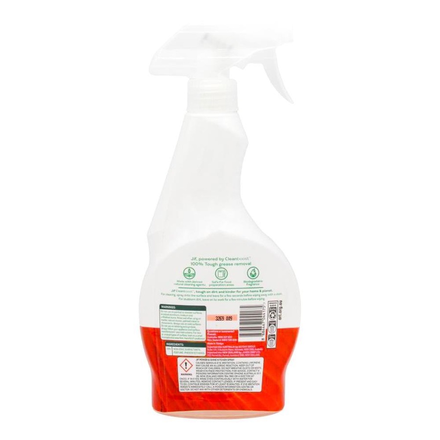8x Jif Power & Shine All Purpose Kitchen Spray Grease & Grime Cleaner 500ml