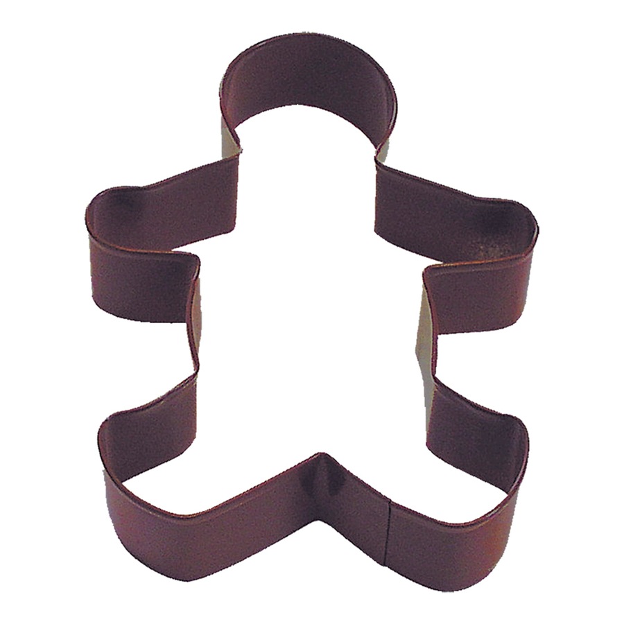 8x R&M Gingerbread Man Cookie Cutter Polyresin Coated Steel Mould 12.75cm BRN