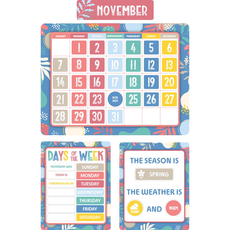 Buy 93pc Learning Can Be Fun Calendar Bulletin Board Set Growing Minds ...