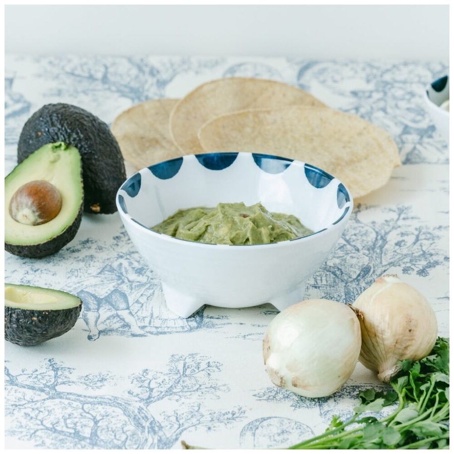 9pc Prepara Taco Gift Set Coastal Stripe Kitchenware Melamine - White/Blue