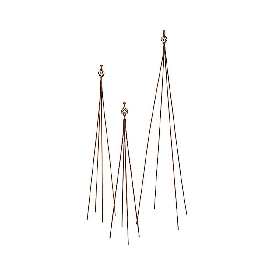 Metal Garden Stake Support Small Plant Support Pole 100cm Rust