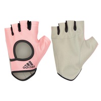 Adidas Women's Essential Fitness/Weights/Sports Large Half Finger Gloves Pink