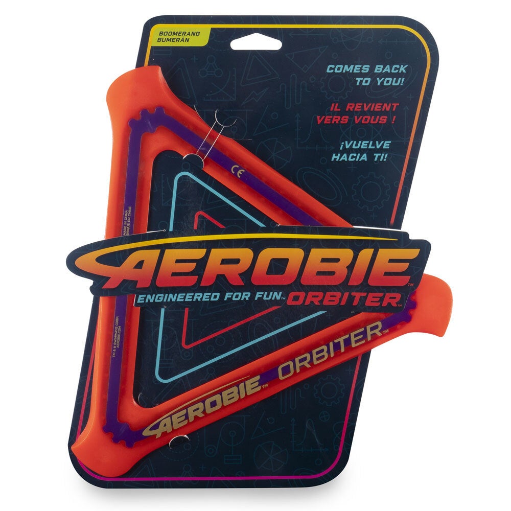 Aerobie Orbiter Boomerang Kids/Children Frisbee Outdoor Beach Fun Play Toy Red