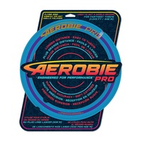 Aerobie Pro 33cm Flying Ring Flying Disc Outdoor Fun Play Beach Toy Blue 12y+