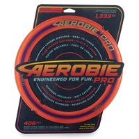 Aerobie Pro 33cm Flying Ring Flying Disc Outdoor Fun Play Beach Toy Red 12y+