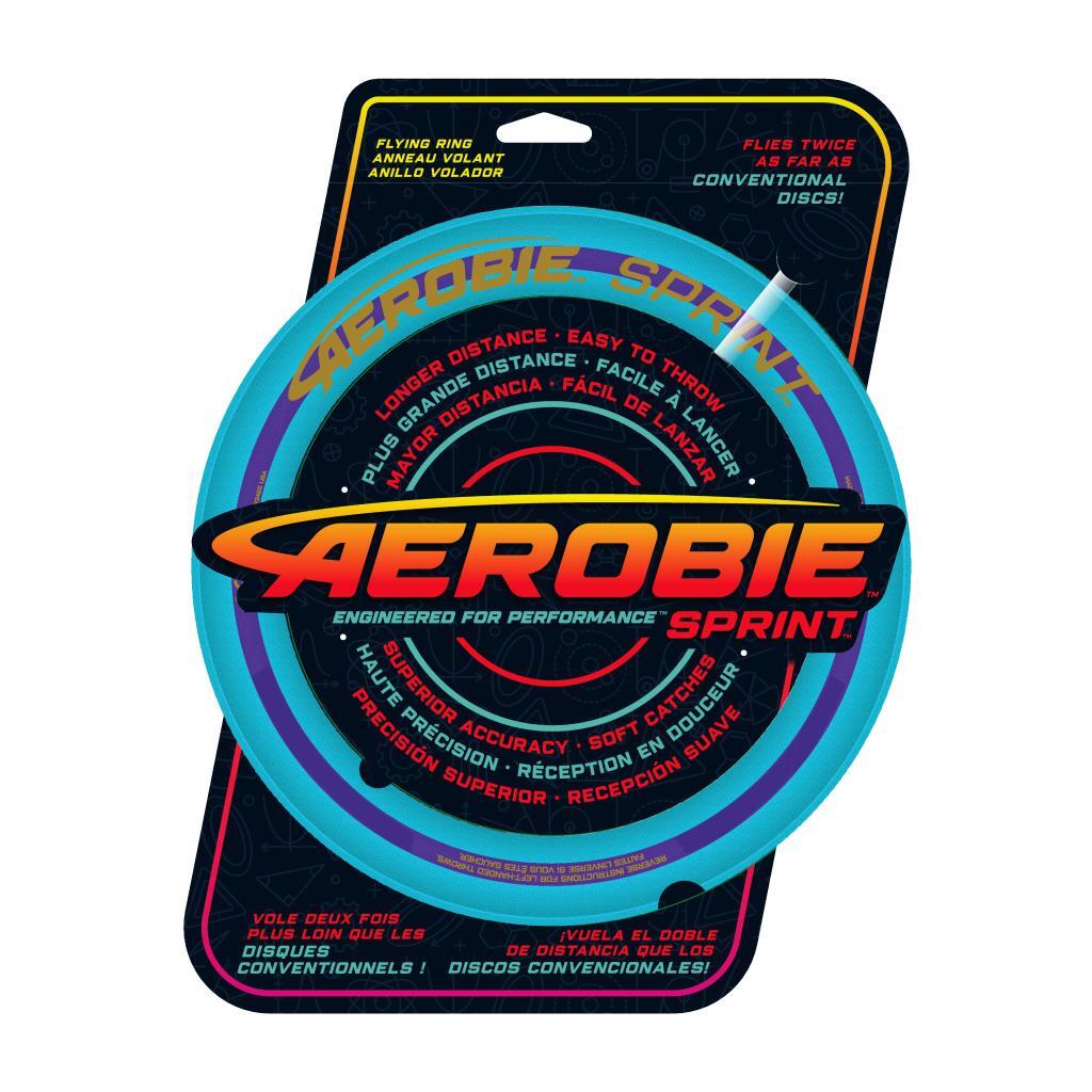 Aerobie Sprint 25cm Flying Ring Frisbee Outdoor Fun Play Beach Toy Blue 7y+