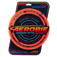 Aerobie Sprint 25cm Flying Ring Flying Disc Outdoor Fun Play Beach Toy Red 7y+