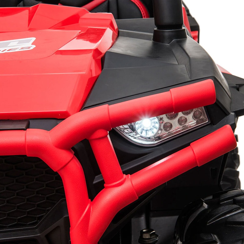 Buy Aimbest Electric Ride On 4WD 12v RC Black/Red Kids Outdoor Jeep Toy JC999 MyDeal