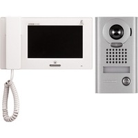 Aiphone 7" Video Security Camera Intercom Kit w/ JP4MED/JPDV & 24V P/S White