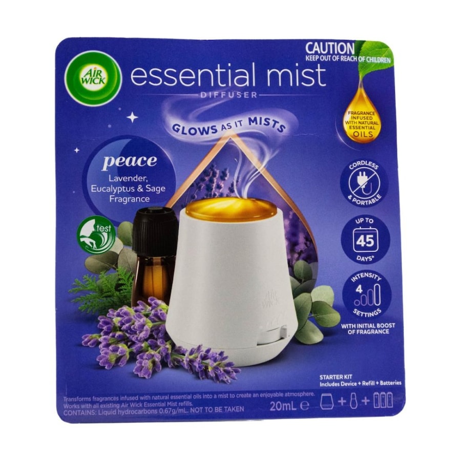 Air Wick Essential Mist Diffuser Fragrance Peace Lavender Eucalyptus & Sage 20ml