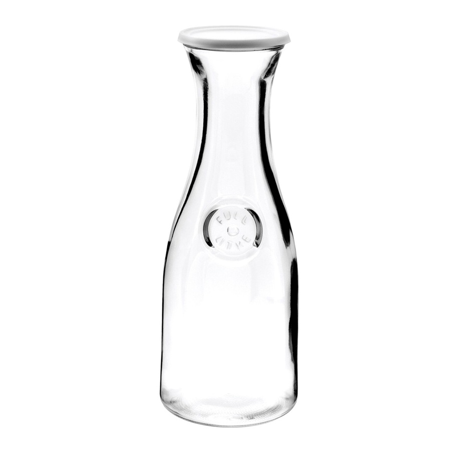 Anchor Hocking 1L Glass Carafe w/ Plastic Lid Water/Juice Drink Pitcher Clear