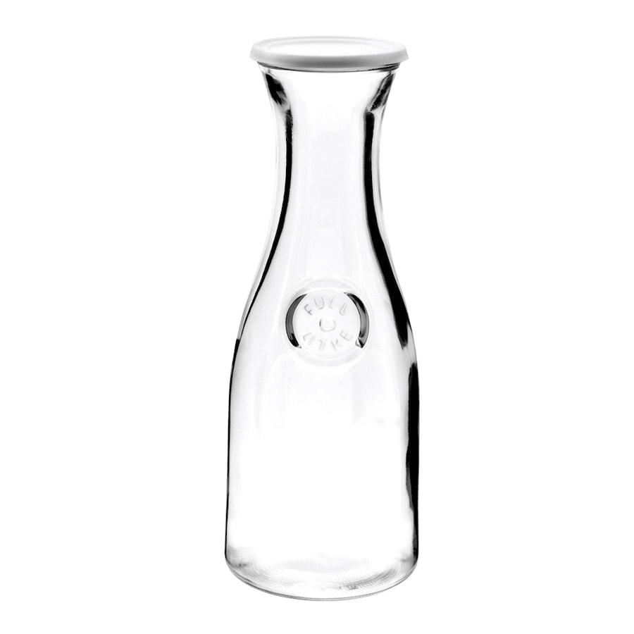 Anchor Hocking 1L Glass Carafe w/ Plastic Lid Water/Juice Drink Pitcher Clear