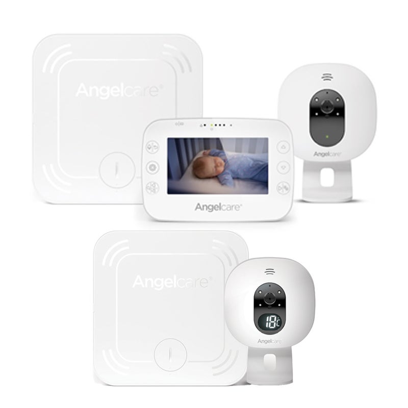 Buy Anglecare Movement Video/Sound Baby Monitor w/Additional Camera &  Sensor Pad WHT - MyDeal