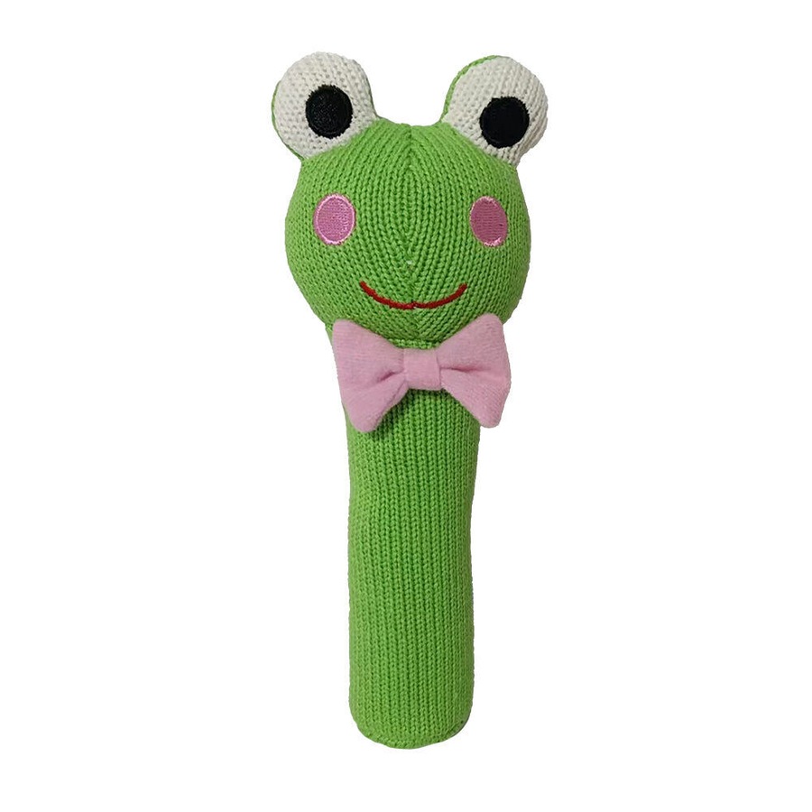 Annabel Trends Baby Hand Rattle Knit Sensory Play Toy 18.5cm Frog