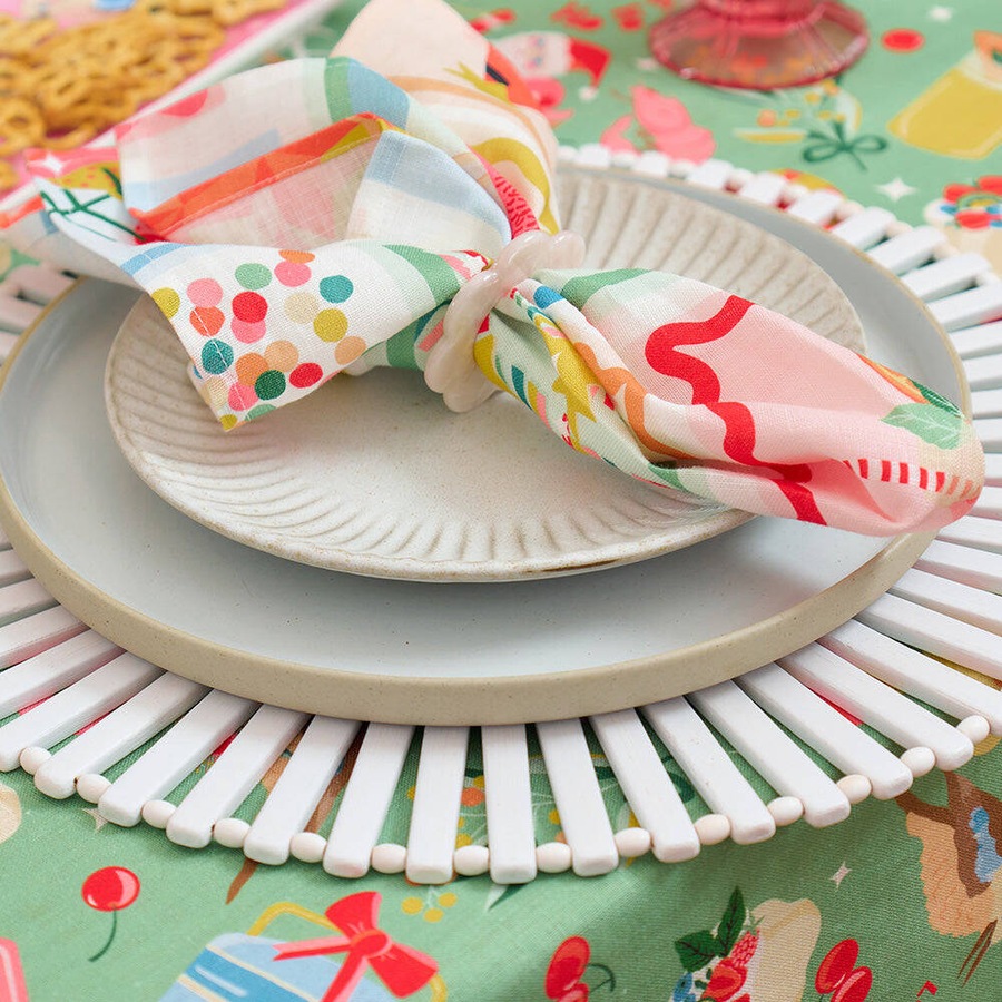 Annabel Trends Linen Tablecloth Cover Decor Large 138x240cm Holiday Green