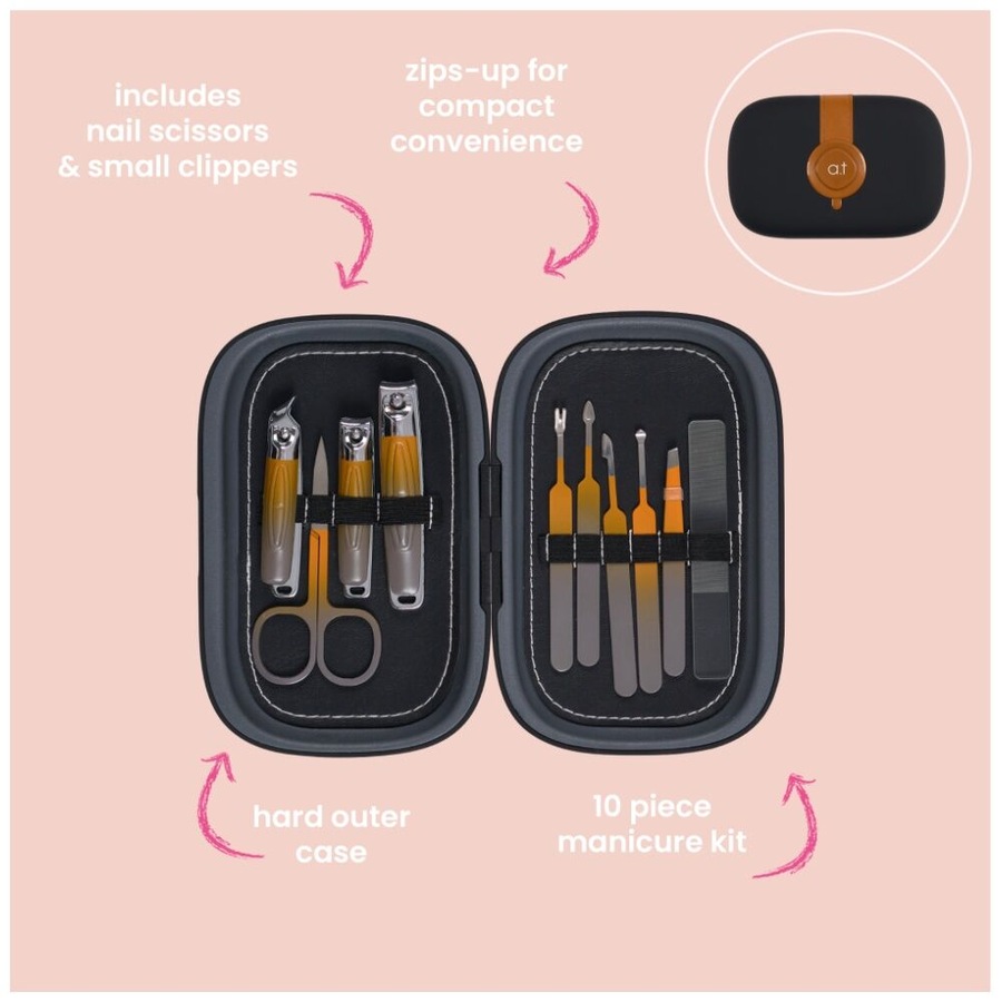 Annabel Trends Mens Manicure Kit w/ Clippers/Scissors/Tweezers/Pushers/File