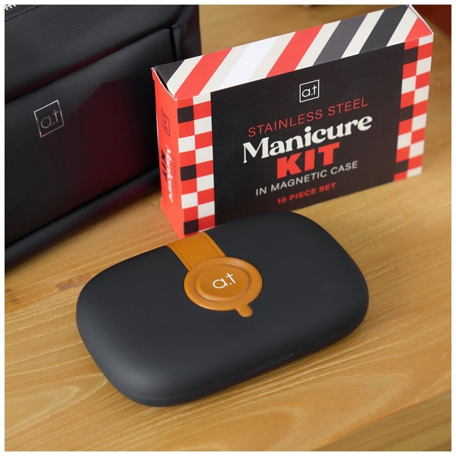 Annabel Trends Mens Manicure Kit w/ Clippers/Scissors/Tweezers/Pushers/File