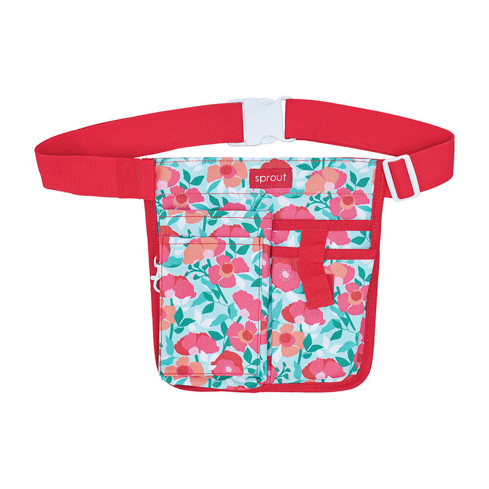 Annabel Trends Sprout Half Waist Garden Tool Holder Belt Bag Sherbet Poppies