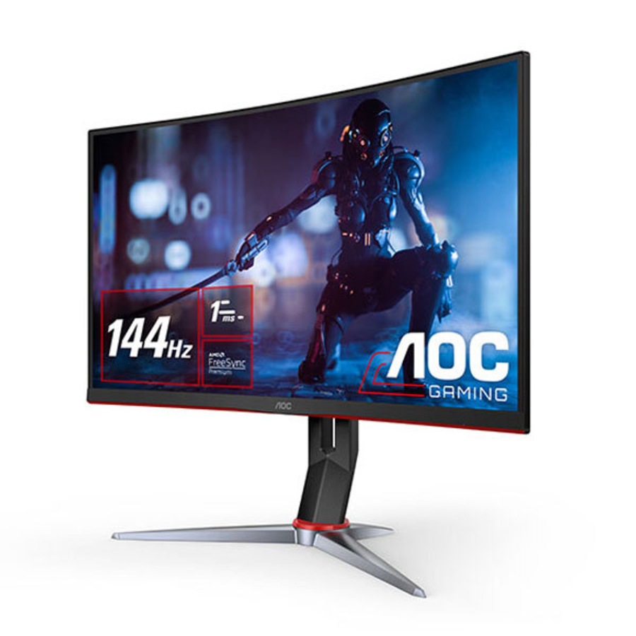 AOC 27' QHD Curved Gaming Monitor 144Hz VA 2560x1440 1ms w/ HDMI/DP/VGA Ports