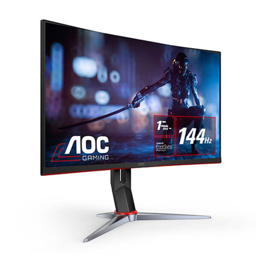 AOC 27' QHD Curved Gaming Monitor 144Hz VA 2560x1440 1ms w/ HDMI/DP/VGA Ports