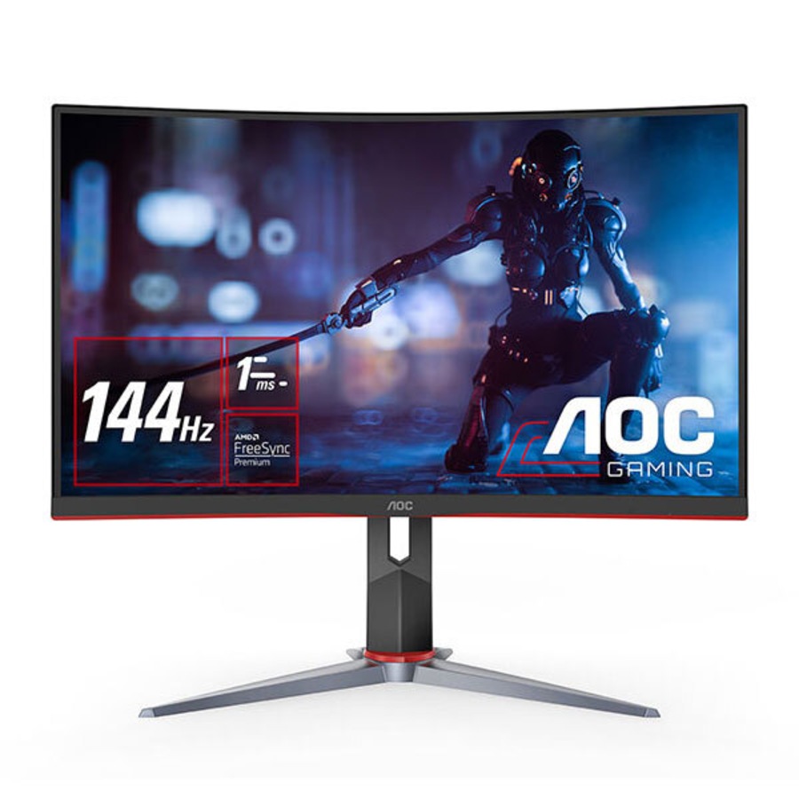 AOC 27' QHD Curved Gaming Monitor 144Hz VA 2560x1440 1ms w/ HDMI/DP/VGA Ports