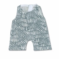 Apple Park Cotton Muslin Coverall Zebra Print Clothes For Soft Dolls Kids 0+