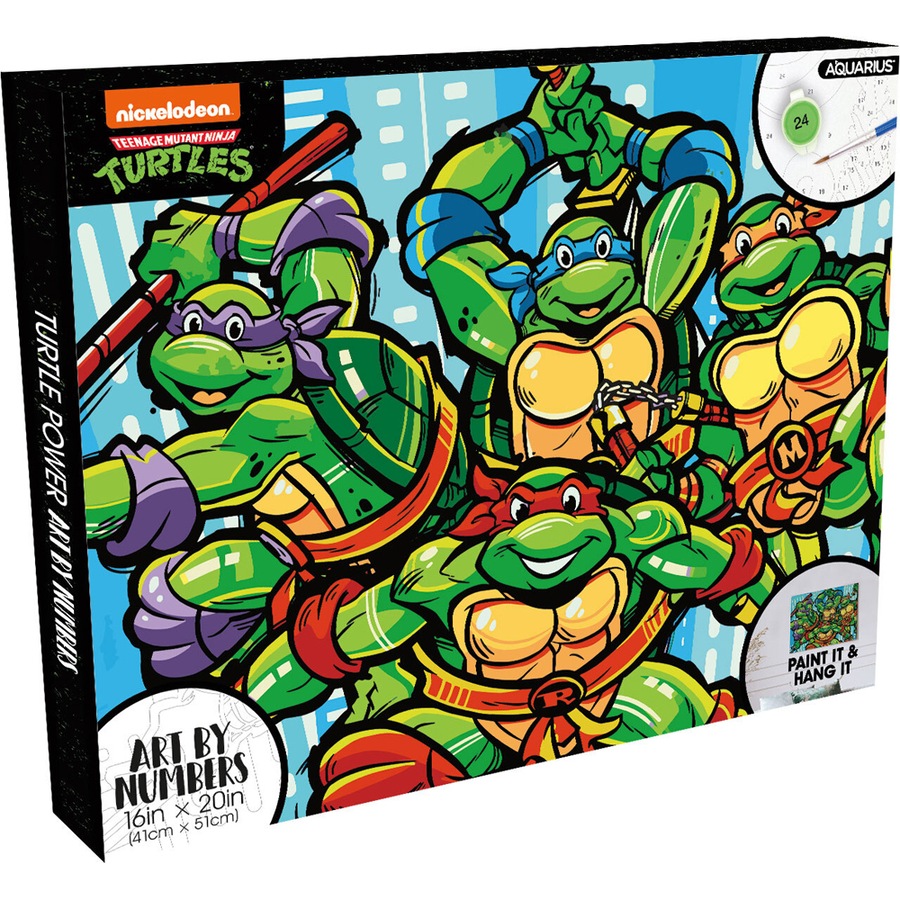 Aquarius Art By Numbers Kids/Children Painting Activity Kit 41x51cm TMNT