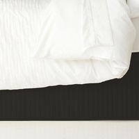 Ardor Boudoir Channel Quilted Valance King Size Bed Skirt Fit Base Cover Black