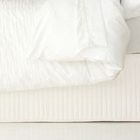 Ardor Boudoir Channel Quilted Valance King Size Bed Skirt Fit Base Cover White