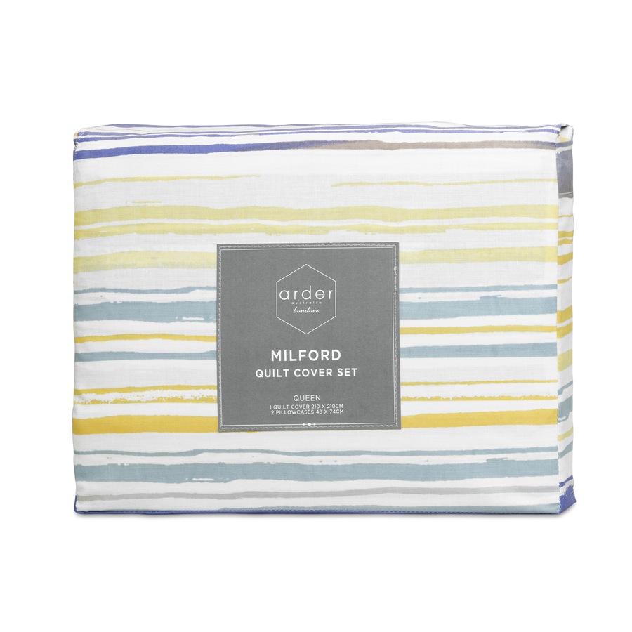 Ardor Boudoir Milford Double Quilt Cover Bedding Set w/ 2x Pillowcase Seafoam
