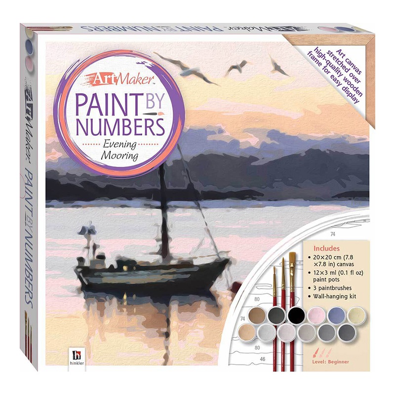 Buy Art Maker Paint by Numbers Canvas Evening Mooring Painting Set