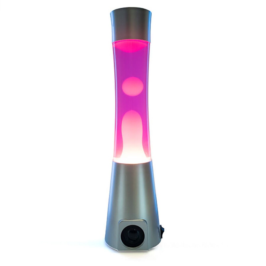 Art + Tech Motion Lamp Speaker LED Light Bluetooth 11.2x40cm Silver/Pink