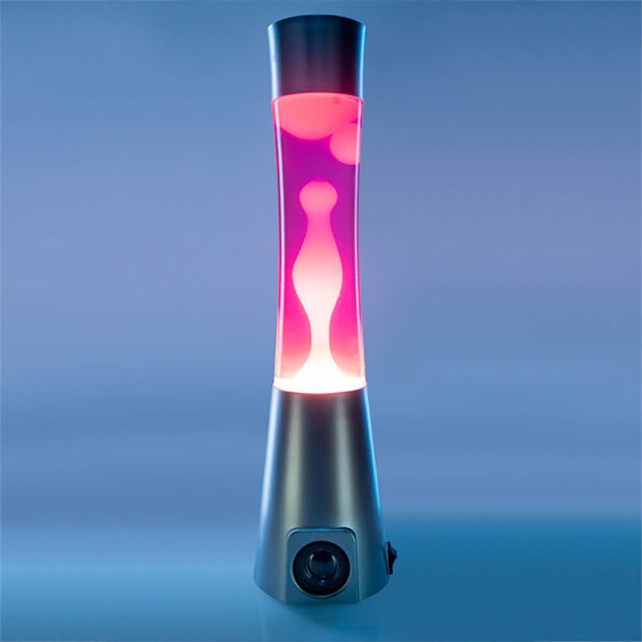 Art + Tech Motion Lamp Speaker LED Light Bluetooth 11.2x40cm Silver/Pink