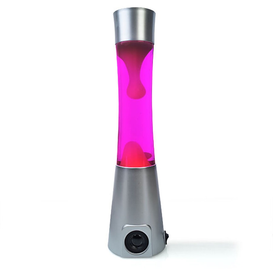 Art + Tech Motion Lamp Speaker LED Light Bluetooth 11.2x40cm Silver/Pink