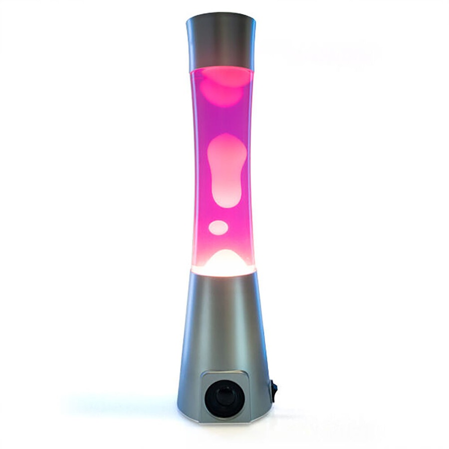 Art + Tech Motion Lamp Speaker LED Light Bluetooth 11.2x40cm Silver/Pink