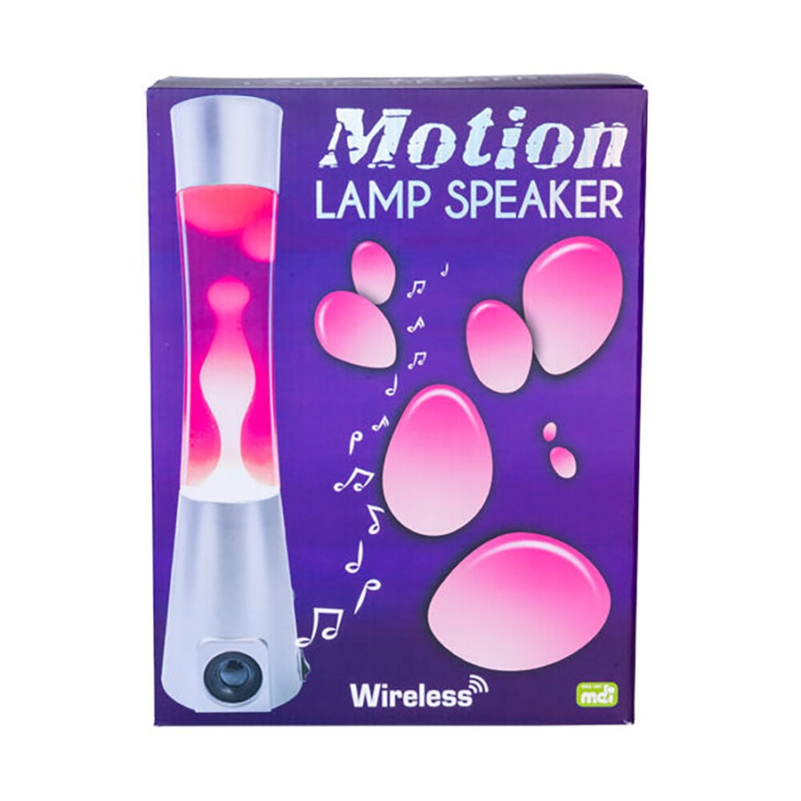 Art + Tech Motion Lamp Speaker LED Light Bluetooth 11.2x40cm Silver/Pink