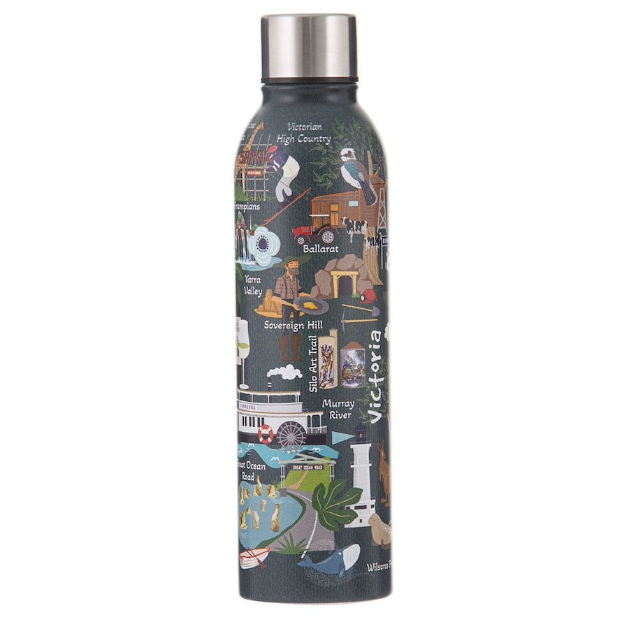 Ashdene Land Down Under Vic Stainless Steel Water Bottle Flask 500ml
