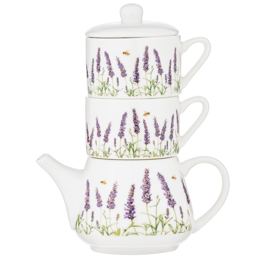 Ashdene Lavender Fields New Bone China 400ml Tea For Two Teapot w/ 200ml Cup Set