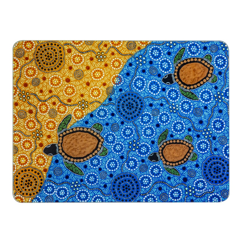 Buy Ashdene Maarakool Art Turtles Dream 30x40cm Glass Surface Protector Placemat MyDeal