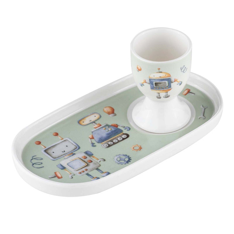 Buy Ashdene Robots Soldier Kids New Bone China Egg Cup & Snack/Dinner