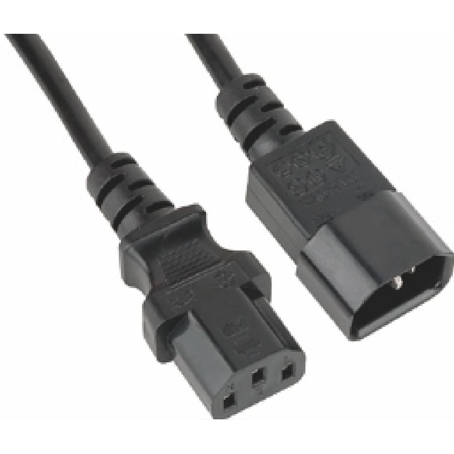 Astrotek Power Extension Cable Cord Kettle Lead 2m Male To Female MoniTor To PC