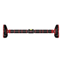 Ativo 100cm Steel Pull Up Bar Home Doorway Gym Power Workout Exercise Black