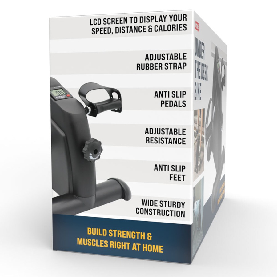 Ativo Under The Desk/Table Exercise Bike Fitness/Cardio Workout Bicycle w/ LCD