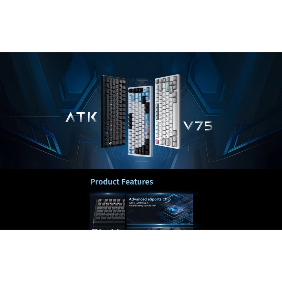 ATK VXE V75K Wireless Semi-Aluminum Mechanical Gaming Keyboard Ania Switch