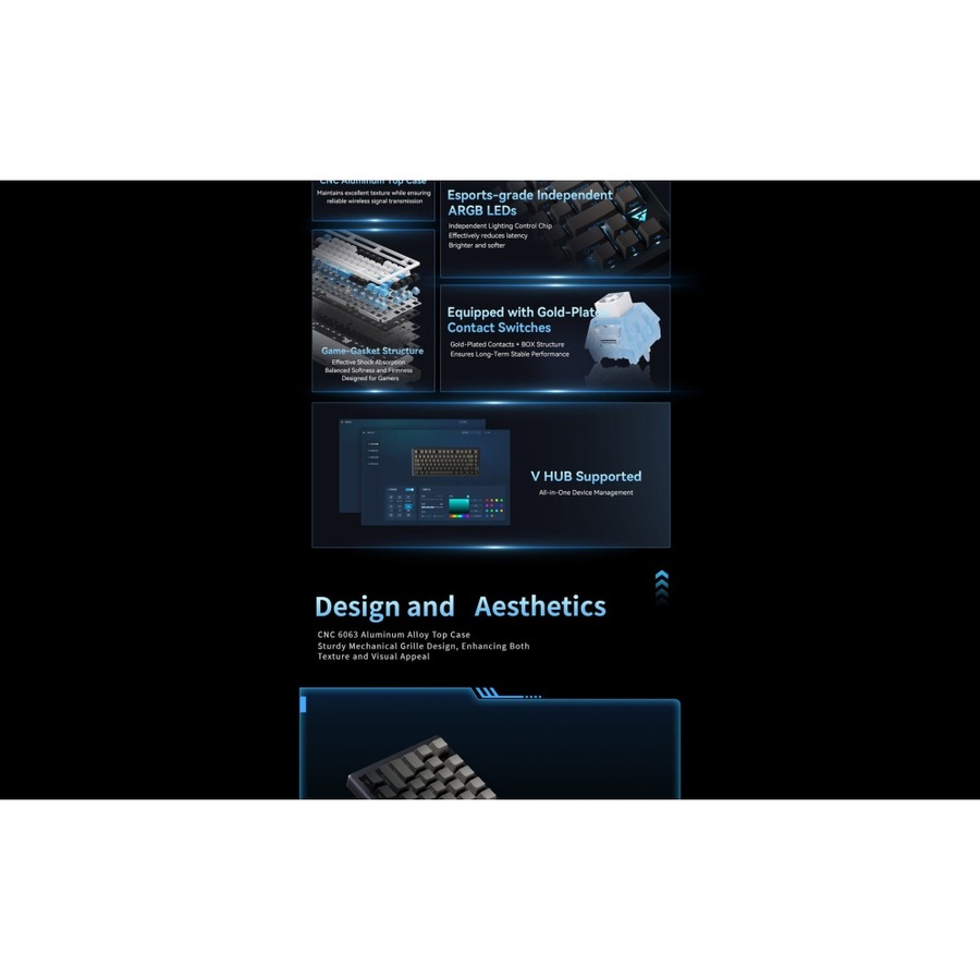 ATK VXE V75K Wireless Semi-Aluminum Mechanical Gaming Keyboard Ania Switch