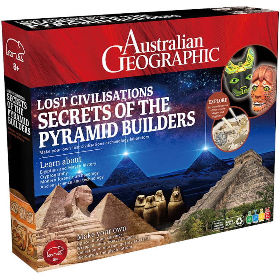 Australian Geographic Lost Civilisations Secrets of the Pyramid Builders Kit 8+