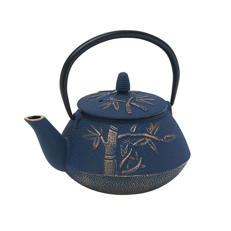 Buy Avanti 800ml Bamboo Cast Iron Teapot Tea/Coffee Kettle Navy/Bronze