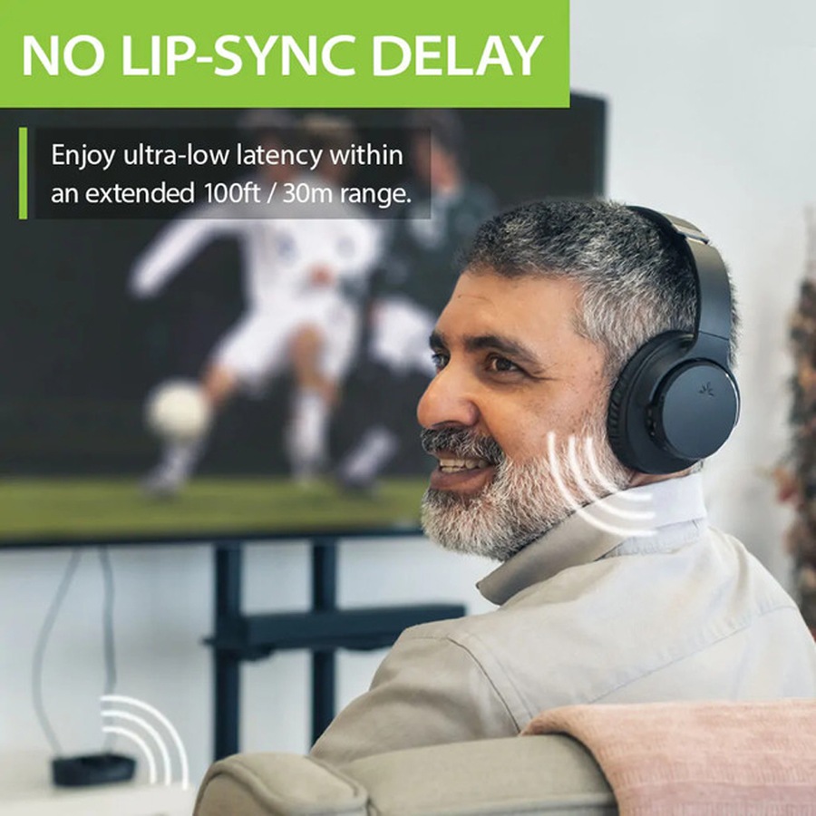 Avantree 2-in-1 Wireless TV Headphones with Charging Base & BT Transmitter