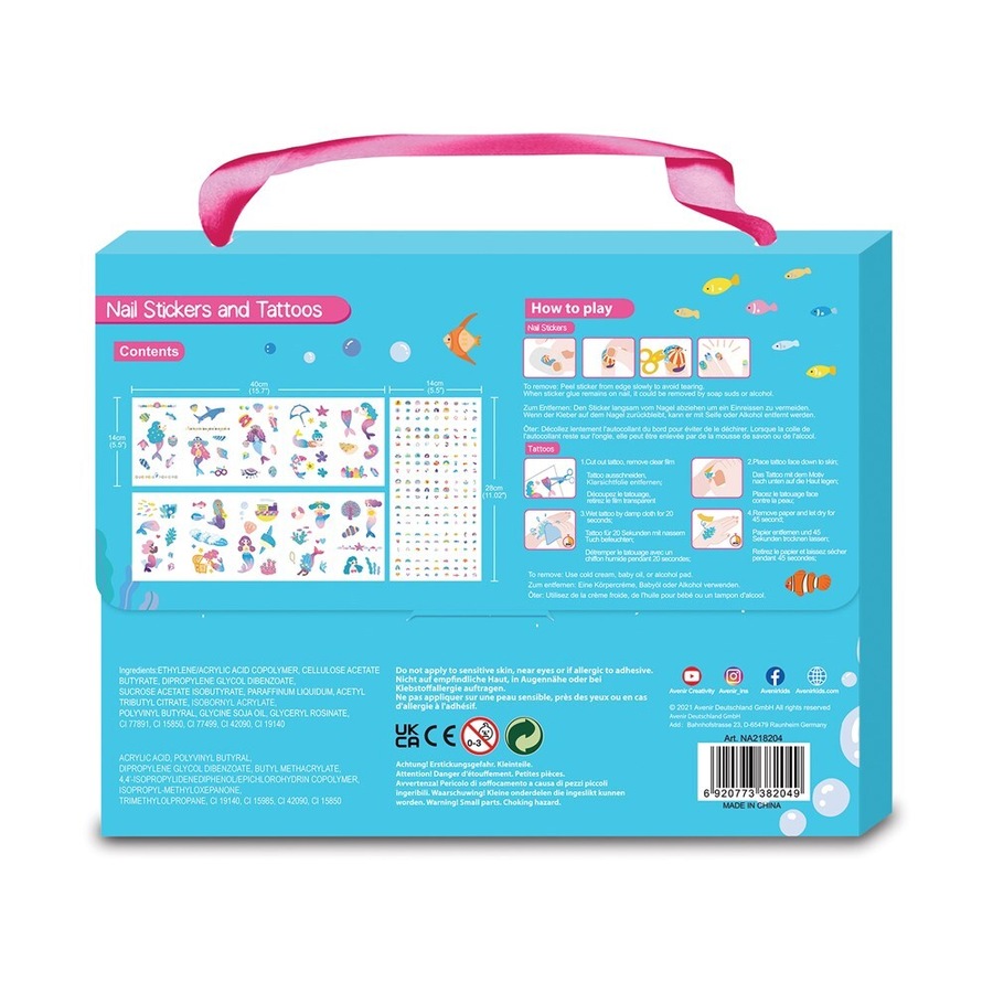 Avenir Nail Stickers & Tattoos Mermaids Decorate Style Kids/Children Art 3y+